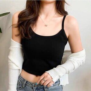 Black Fleece Lined Camisole